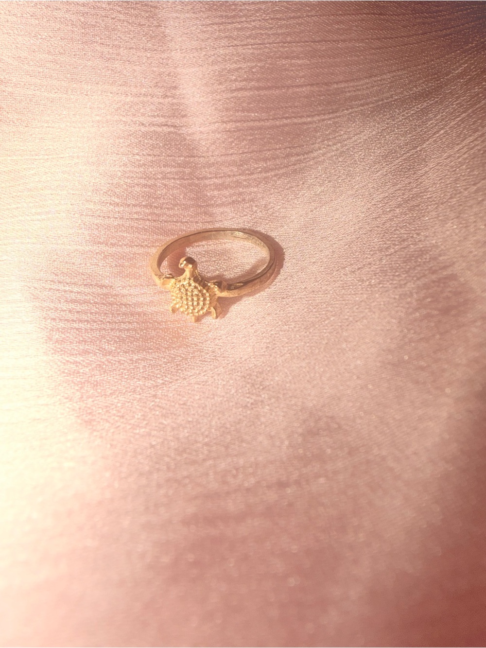 Delicate Gold Turtle Ring - Women's Jewelry